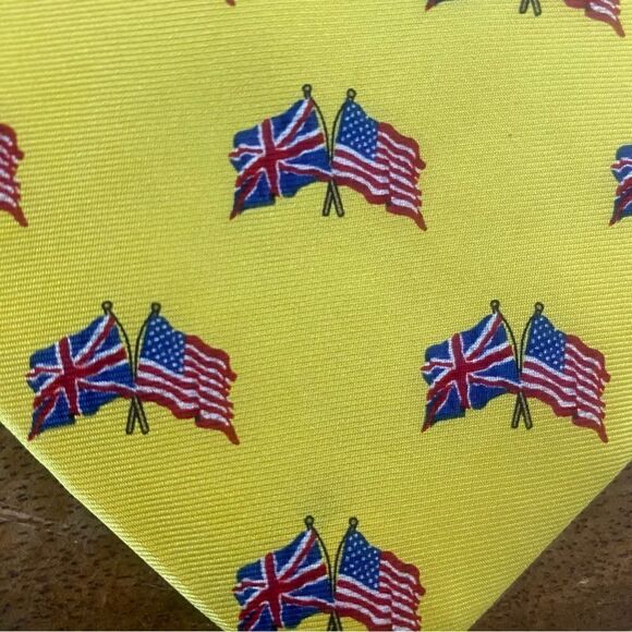 USA Union Jack double flag silk tie patriotic - Picture 4 of 4